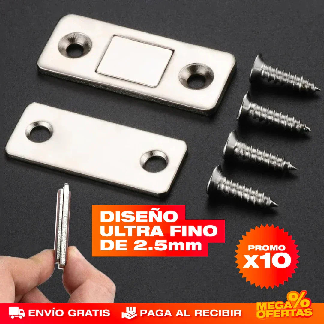 SET X10 CIERRES MAGNÉTICOS ULTRAFINOS