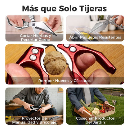 Tijeras de cocina multifuncionales para uso intensivo