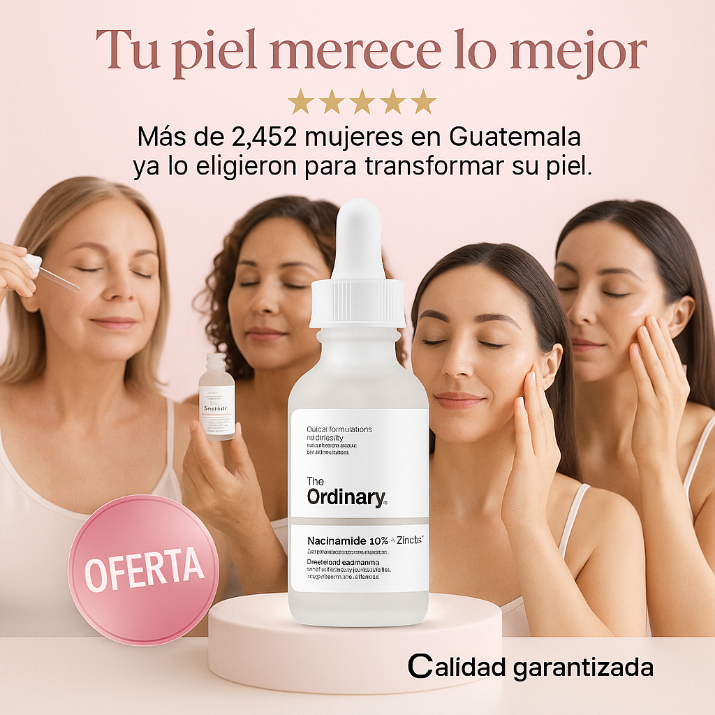 Serum Facial con Niacinamide 10% + Zinc 1%  + 1 Mascarilla de Ácido Hialurónico con Vitamina A Gratis😍