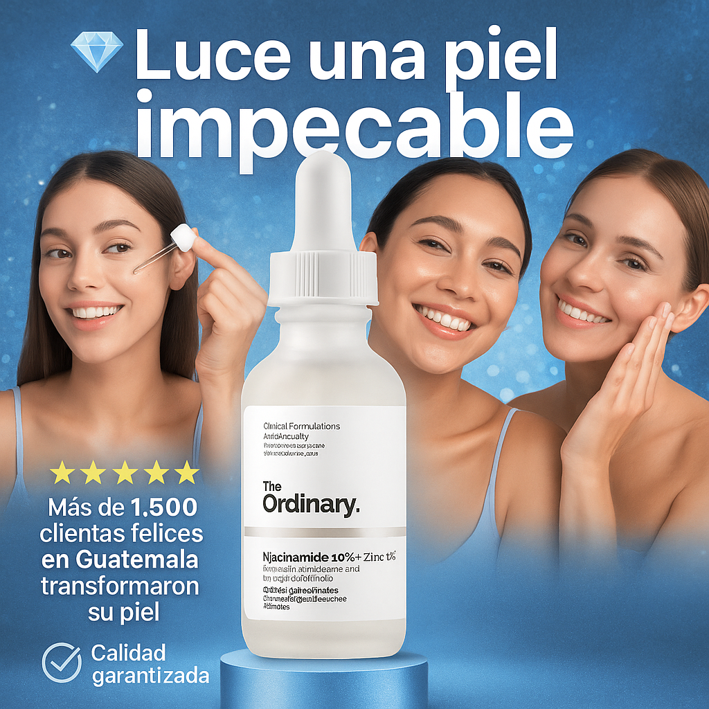 Serum Facial con Niacinamide 10% + Zinc 1%  + 1 Mascarilla de Ácido Hialurónico con Vitamina A Gratis😍